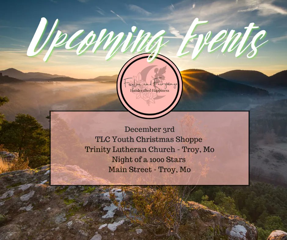 fxandfairywings's tweet photo. Last chances to shop in person this year! Be sure to stop by and stock up on your Christmas goodies!
TLC Youth Christmas Shoppe
https://t.co/kXFyNPkdUU
Night of a 1000 Stars
https://t.co/eWGVlV5AtR
#SmallBusinessSeason #TroyMo #PopUpEvents #ShowerSnacks https://t.co/Q4P6ZsJxXl
