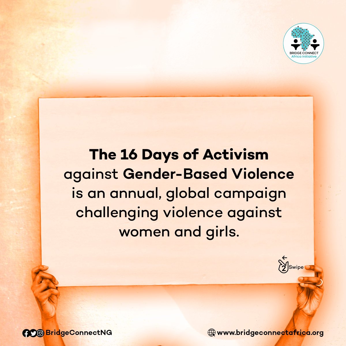 BridgeConnectNG's tweet photo. Time to educate yourself 
Here are few facts about #16daysofactivism you need to know. 
We are on Day 5 of the #16daysofaction.  What are you doing to end Gender-based Violence in your community? 
#16daysofactivismagainstgenderbasedviolence #orangetheworld #EndGBV #BCAI https://t.co/PYlImDU7Rc
