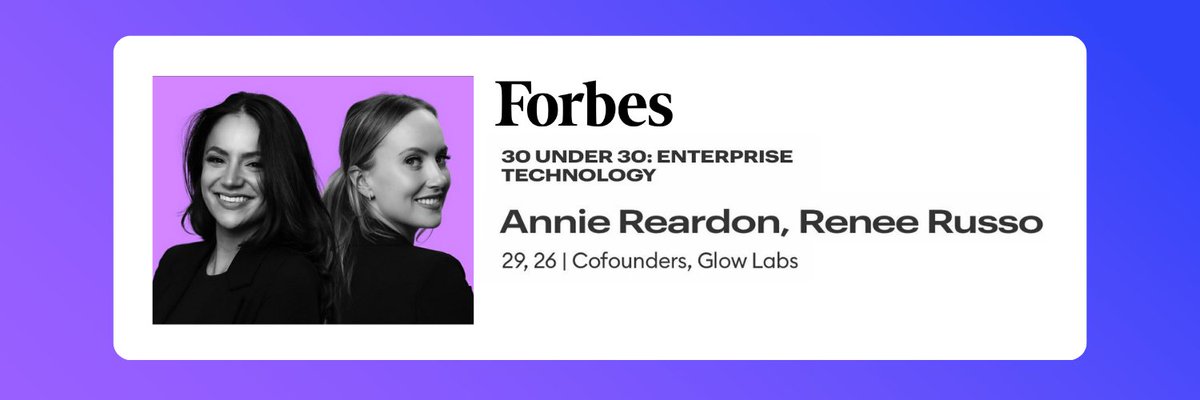 LudoLoyalty's tweet photo. We are ✨THRILLED✨ to announce that our founders @reneerrusso and @reardon_annie have been selected for Forbes' 2023 30 Under 30 List!!

Big get for the Glow Gang. HUGE.

Thank you to @Forbes and everyone who's supported the vision. We're celebrating in Miami this week!🥂 https://t.co/i0d6JIg848