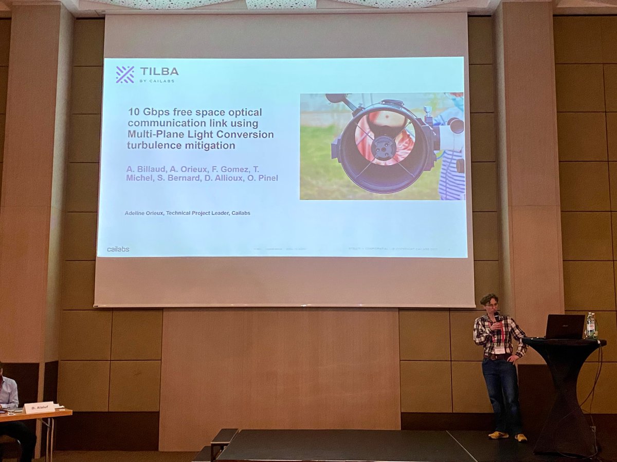 CAILabs's tweet photo. Last month at #ICSO, A. Orieux presented the latest technical results of our turbulence mitigation solution #TILBA-ATMO and demonstrated we have validated TILBA-ATMO is ready to use in your high throughput #lasercom links through the atmosphere! https://t.co/5L0kgVkHGN
#newspace https://t.co/NgSj1spNyr
