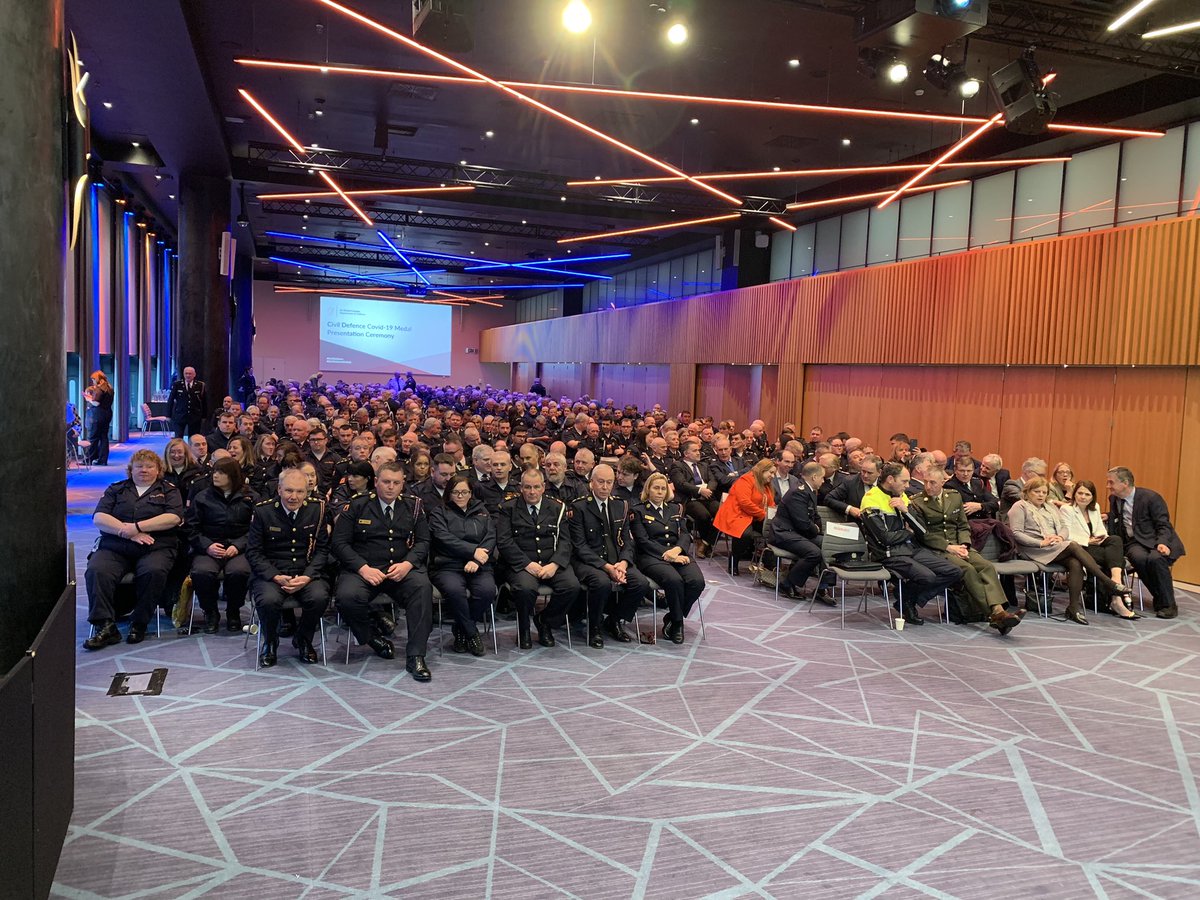 Civil Defence Covid-19 Medal Presentation Ceremony in <a href="/CrokePark/">Croke Park</a> #civildefence #civildefencemedals <a href="/IRLDeptDefence/">Department of Defence</a> <a href="/simoncoveney/">Simon Coveney</a>