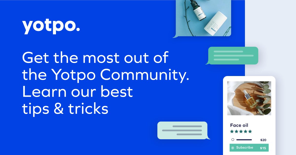 Get a regular dose of vitamin eComm with our bite-sized tips, best practices, ideas, and expert insights on the Yotpo Community! 🤩 Join now, explore, and share ideas with like-minded eCommerce brands 🔽 bit.ly/3VzdVNJ
