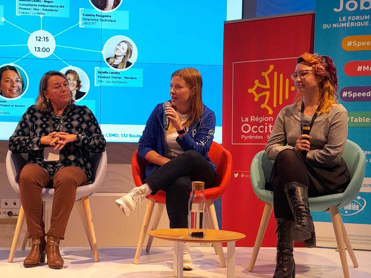 estelandry's tweet photo. Aujourd'hui c'était table ronde sur la féminisation des métiers de la tech 👩💻
L'occasion de discuter avec des femmes dans l'IT, de rencontrer des jeunes femmes qui se questionnent sur leur avenir 🔮
Merci à @La_Melee_Mtp @Pix_officiel & #JobsTIC pour cette opportunité 🚀 https://t.co/LHK0uLHIFJ