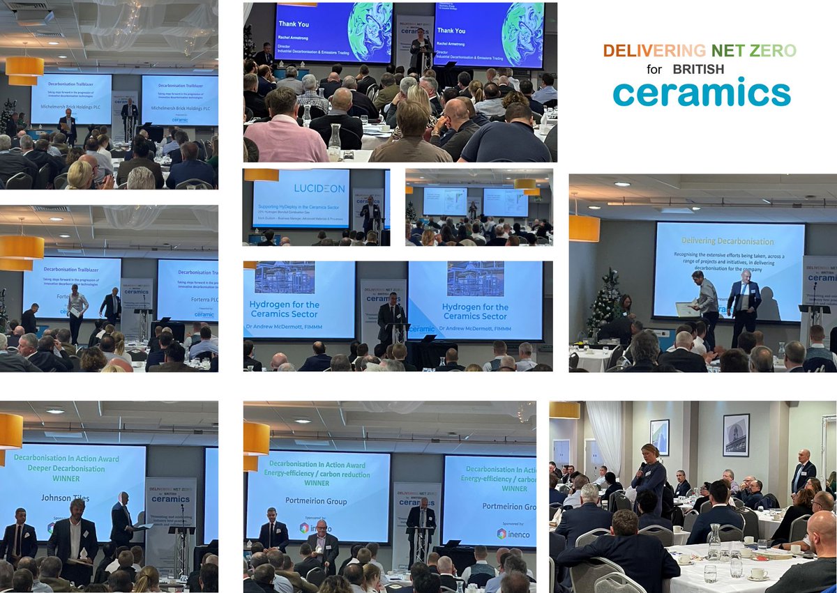 Fantastic day at our ‘Delivering Net Zero for British Ceramics’ #conference helping to highlight #decarbonisation in the #ceramics industry. Many thanks to all our sponsors, speakers, and exhibitors and congrats to our #award winners.
#ceramics #netzero