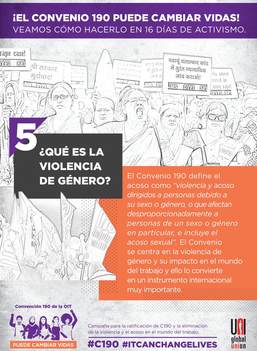 CONVENIO 190 DE LA OIT PROTEGE A LOS TRABAJADORES Y TRABAJADORAS DE  PRÁCTICAS ABUSIVAS.
<a href="/uniamericas/">UNI Américas</a> <a href="/uni_equal/">UNI Equal Opportunities</a> #C190Ya #RatifyC190 #16DiasdeActivismo #C190 #ITCANCHANGELIVES