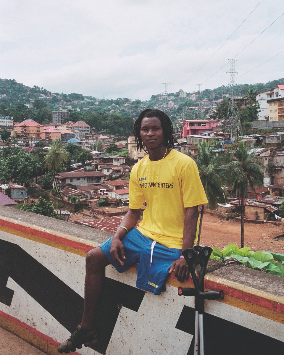 Dazed's tweet photo. Founded in 2000, @SLFlyingStars was created for victims of the west African nation’s brutal 11-year civil war. Over the years, the team has comprised dozens of amputees, offering a space for kinship and shared trauma #TheBeautifulIssue
See more: https://t.co/V4A5Gt3zo9 https://t.co/YtYao3T7Uv