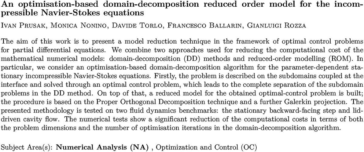 arxiv.org/abs/2211.14528…
I Prusak et. al.
An optimisation-based domain-decomposition reduced order model for the
  incompressible Navier-Stokes equations