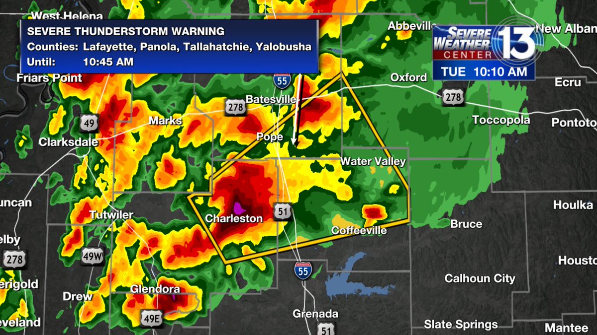 elisabethdamore's tweet photo. Severe Thunderstorm Warning now in effect for Yalobusha, Tallahatchie, Panola, Lafayette County until Nov 29 10:45AM. Seek shelter inside and away from windows! Track the storms here https://t.co/EyTJdWJZg9 https://t.co/x4UcyCRZS6