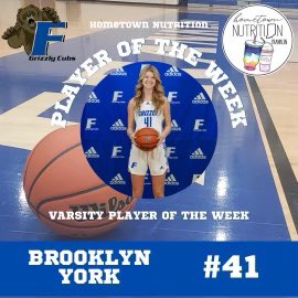 Congrats to <a href="/brooklynyork4/">brooklyn york</a> for being Hometown Nutrition Varsity player of the week!