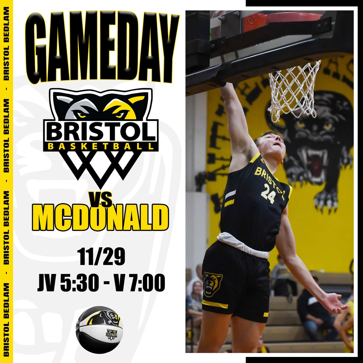 GAMEDAY!

McDonald @ Bristol

JV 5:30 - V 7:00

#bristolbedlam