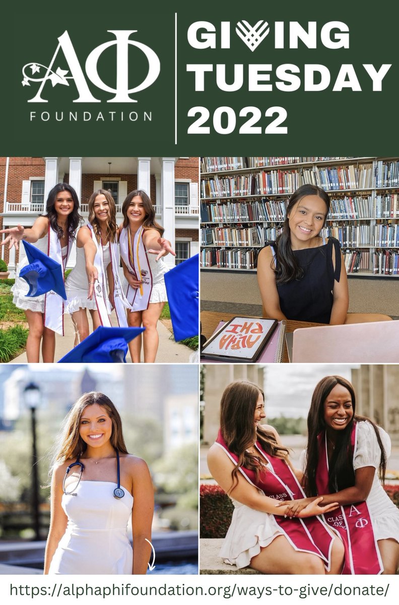 Alpha Phi Foundation (@aphifoundation) on Twitter photo On this #GivingTuesday, help the next generation of leaders and scholars by making a donation to <a href="/APhiFoundation/">Alpha Phi Foundation</a> today!
alphaphifoundation.org/ways-to-give/d… On this #GivingTuesday, help the next generation of leaders and scholars by making a donation to <a href="/APhiFoundation/">Alpha Phi Foundation</a> today!
alphaphifoundation.org/ways-to-give/d…