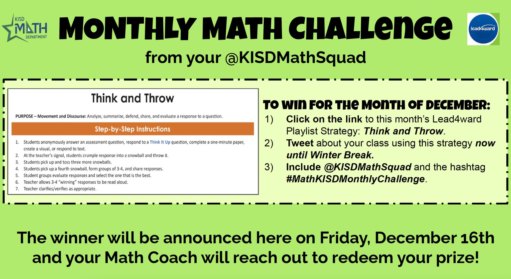 KISDMathSquad on Twitter "There's ️SNOW ️ place like a math classroom
