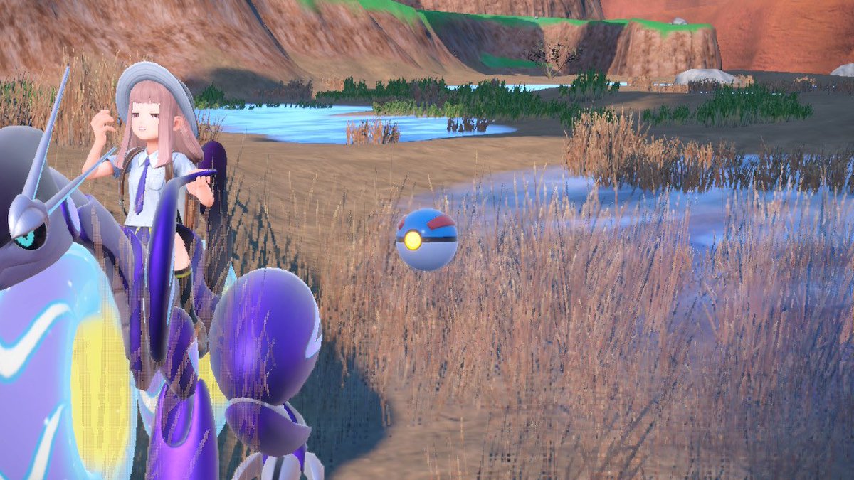 くぅさんとポケモンしたんだけど、メタモン送るねって言われて送られてきたのがなんかドロドロしてるし、ドラメシヤ捕まえようとしてたらやたら邪魔くさいところに立ってるし、さすがのくぅさんでした:(´◦ω◦｀):ww