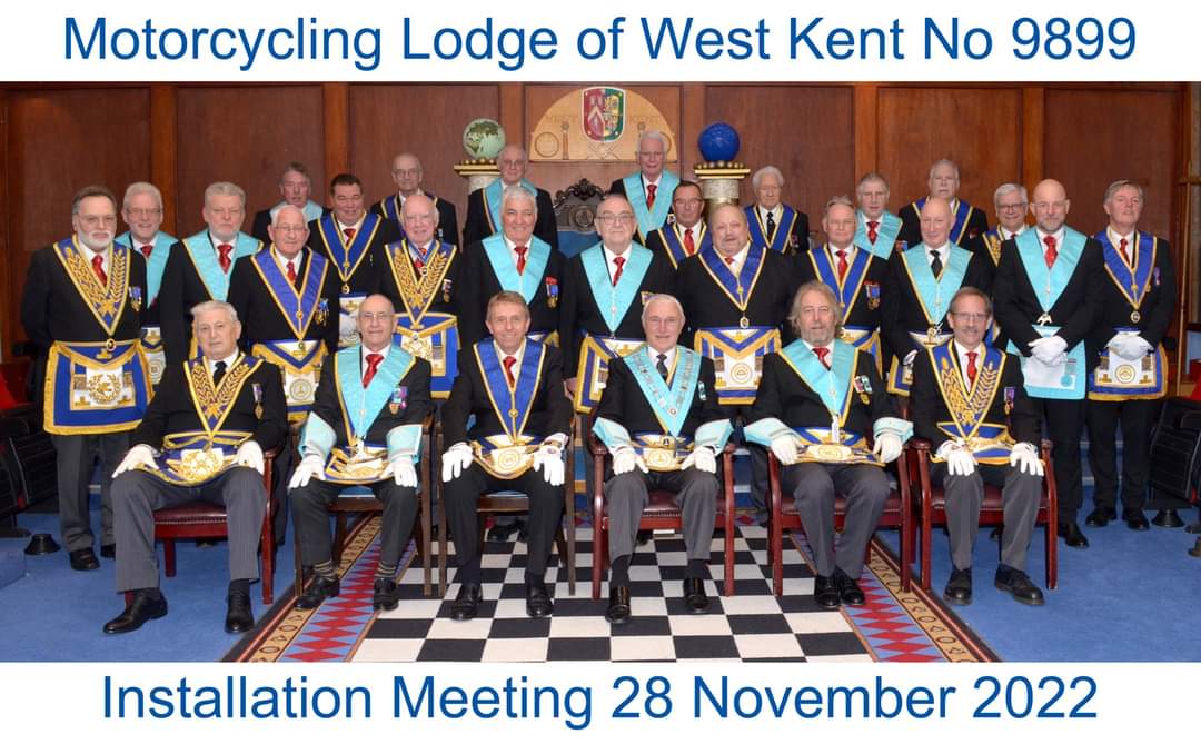 Excellent Installation meeting of Motorcycling Lodge of West Kent, full of laughter and happiness.
With the Lodge poised to help other Lodges with their workload, the future looks busy for the new Master and his officers.
Many congratulations to all!