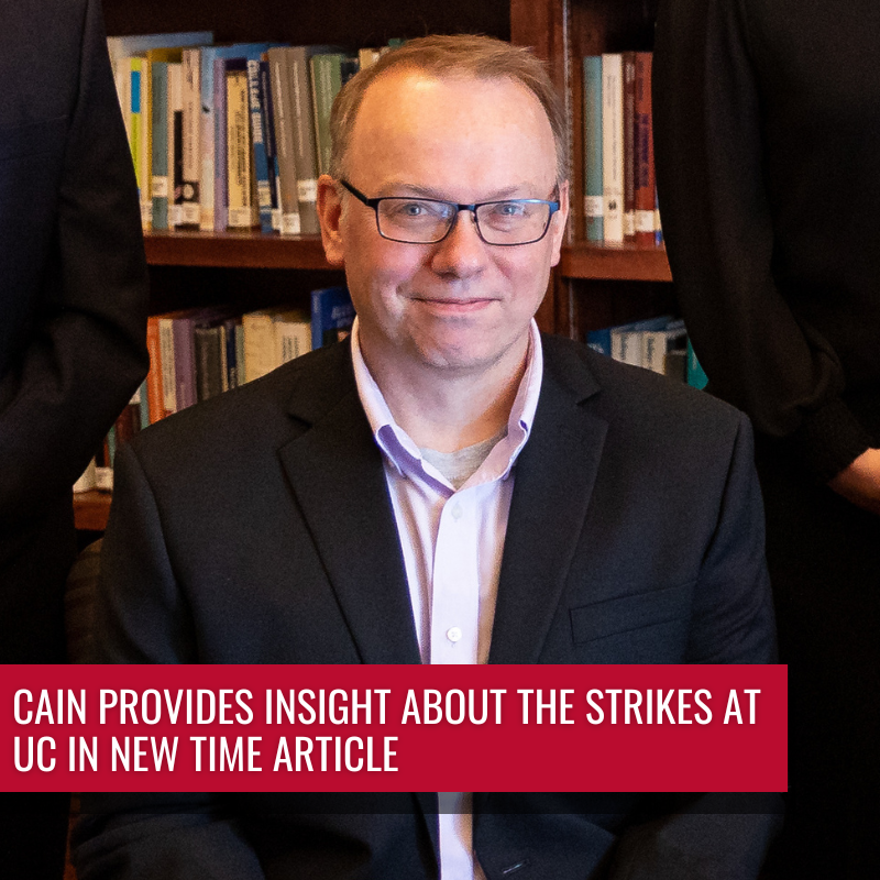 .@TimothyRCain draws on expertise in campus activism and unionization for comments in a new <a href="/TIME/">TIME</a> article covering the strikes at the University of California.

Read more here: t.uga.edu/8Dw