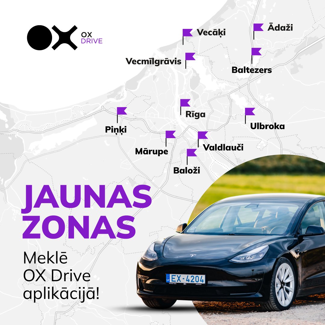 📣Mēs esam atvēruši 11 jaunas zonas: Mārupe, Jaunmārupe, Babīte, Piņķi, Baloži, Valdlauči, Ulbroka, Baltezers, Ādaži, Vecmīlgrāvis un Vecāķi!
p.s. Jūrmala un Rīga, protams, arī paliek :) :)