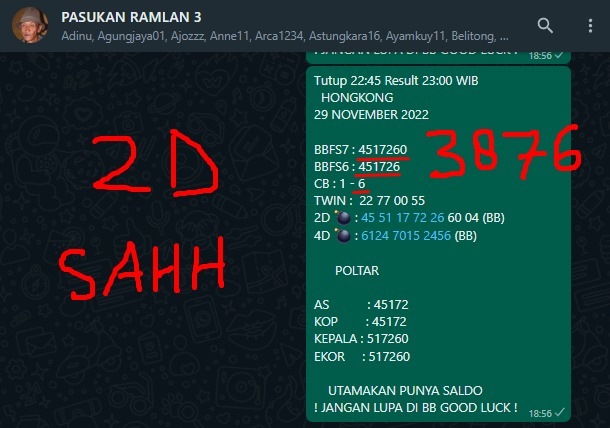 PakRamlan's tweet photo. SAH LAGI DONG KAWAN MANTAP KITA SIKAT LAGI 2D BB SELAMAT BUAT YANG SUDAH IKUTAN JP ANGKANYA PAKDE..#angkahongkong #paitohongkong #togelovers #TogelHK #togeljitu #togelhariini #togelhongkong #prediksitogel #prediksihongkong #prediksijitu #PrediksiHk #prediksitogelhongkong https://t.co/omTAWMSzRG