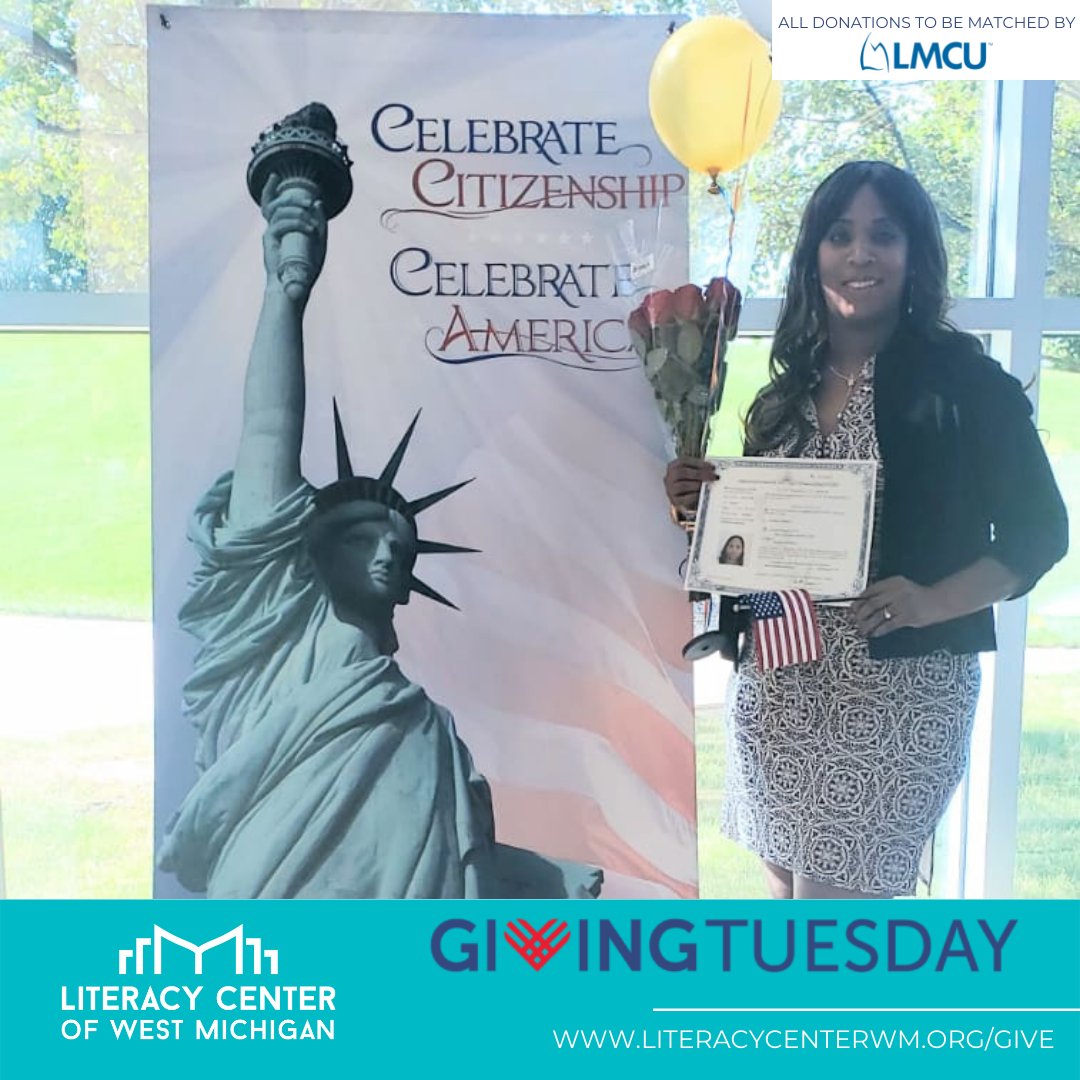 LCWM's tweet image. Yaina joined the Literacy Center’s citizenship classes, one of our fastest growing programs.She finally felt like she understood the basics of culture, history, and government. More importantly, she felt like she belonged.

Your giving helps learners like Yaina feel belonged.