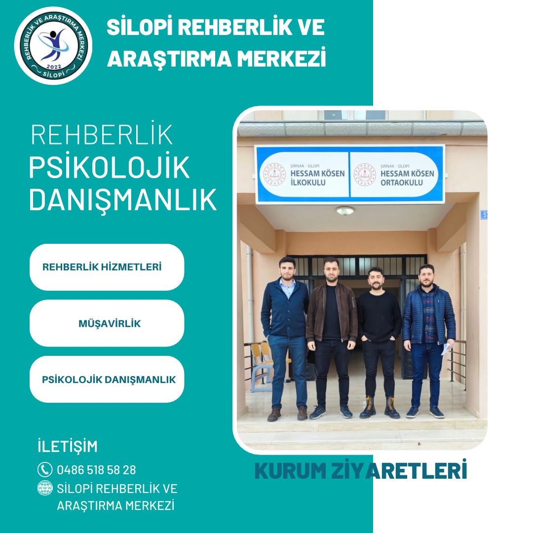 Silopi Rehberlik ve Araştırma Merkezimizde görevli Psikolojik Danışmanlarımız, Psikolojik Danışmanı/Rehber Öğretmeni olmayan okullara yönelik çalışmalarına devam ediyor…
<a href="/MebOrgm/">Özel Eğitim ve Rehberlik Hiz. Genel Müdürlüğü</a> <a href="/bilennmurat/">Murat BİLEN</a> <a href="/bilalgngrms/">Bilal Güngörmüş</a> <a href="/SilopiMEM/">Silopi İlçe Milli Eğitim Müdürlüğü</a>