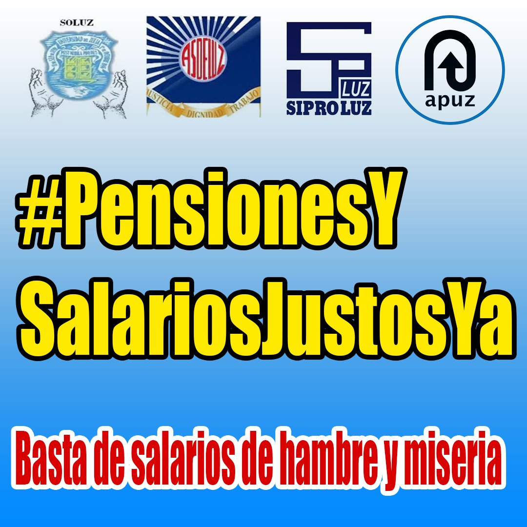 Trabajadores universitarios EXIGIMOS nuevo aumento salarial que dignifique nuestra condición humana y mejore nuestra calida de vida y la de nuestro grupo familiar 

#PensionesYSalariosJustosYa 

Basta Ya de salarios de hambre, miseria y pobreza extrema