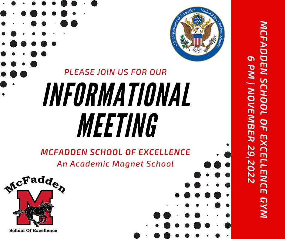 Come and check out our amazing school tonight! <a href="/McFadden_School/">McFadden School of Excellence</a>