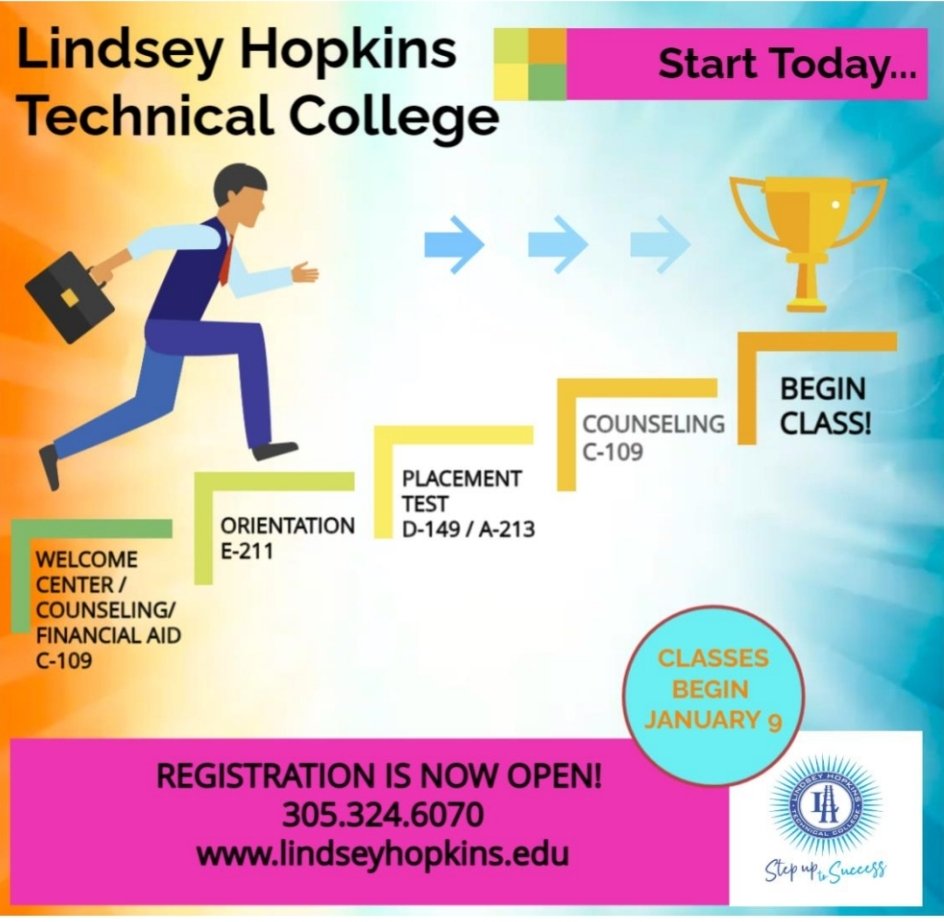 ‼️Step Up To Success in the new Year.  
Classes Begin January 9, 2023!   
Register today‼️

#ilovelindsey #stepuptosuccess #gethere #jobplacement
#skillup #levelup