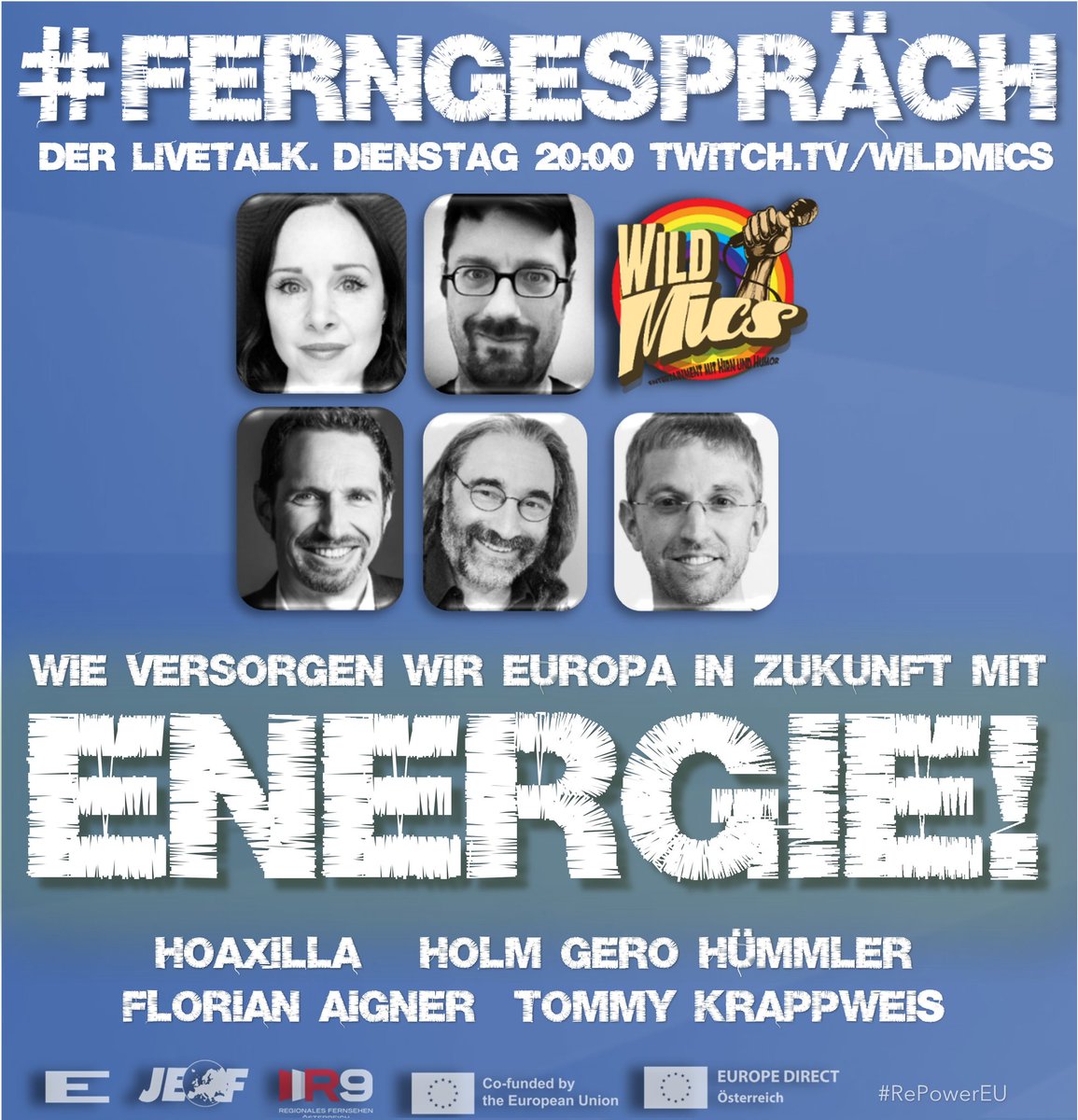 Europe Direct Wien (@edi_wien) on Twitter photo ENERGIE! 🔋
📺 @TommyKrappweis #Ferngespräch heute am 29.11 20:00 bei 👉twitch.tv/wildmics zu #REPowerEU mit <a href="/hoaxilla/">Ho Ax</a> <a href="/hummler/">Holm Gero Hümmler</a> <a href="/florianaigner/">Florian Aigner</a> 🤗 eine #moreEUROPEnow Zusammenarbeit von <a href="/federalists/">European Federalists</a> <a href="/JEF_at/">JEF Austria</a> <a href="/Europe_Direct/">Europe Direct AT</a> <a href="/edi_wien/">Europe Direct Wien</a>. #JEFspirit ENERGIE! 🔋
📺 @TommyKrappweis #Ferngespräch heute am 29.11 20:00 bei 👉twitch.tv/wildmics zu #REPowerEU mit <a href="/hoaxilla/">Ho Ax</a> <a href="/hummler/">Holm Gero Hümmler</a> <a href="/florianaigner/">Florian Aigner</a> 🤗 eine #moreEUROPEnow Zusammenarbeit von <a href="/federalists/">European Federalists</a> <a href="/JEF_at/">JEF Austria</a> <a href="/Europe_Direct/">Europe Direct AT</a> <a href="/edi_wien/">Europe Direct Wien</a>. #JEFspirit