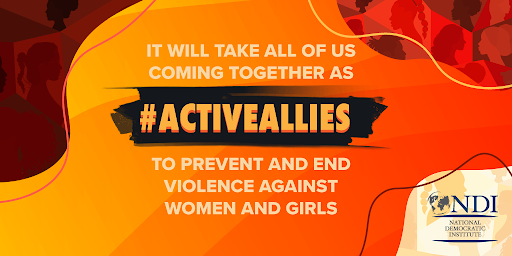 NDIWomen's tweet photo. As part of NDI’s commitment to be #ActiveAllies, a closed Roundtable was held to examine the intersection of violence against #womeninpolitics &amp; #womeninmedia. Topics included digital safety &amp; security, &amp; men actively engaging to bring gender equity &amp; justice to their orgs. @iwmf https://t.co/VLNQ78x2Ky