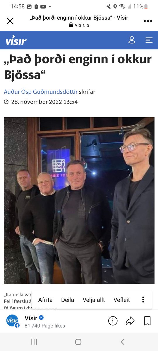 Bjössi og joi fel myndu aldrei hræða mig, ég gæti orðið smeik að sjá Bruno í svartur a leik í dyrunum.