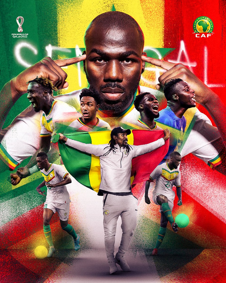 CAF_Online's tweet photo. Lions of Teranga roaring from #TotalEnergisAFCON to #FIFAWorldCup 🦁

Senegal reach the FIFA World Cup round of 16 🇸🇳 https://t.co/aRDl8Io3MD