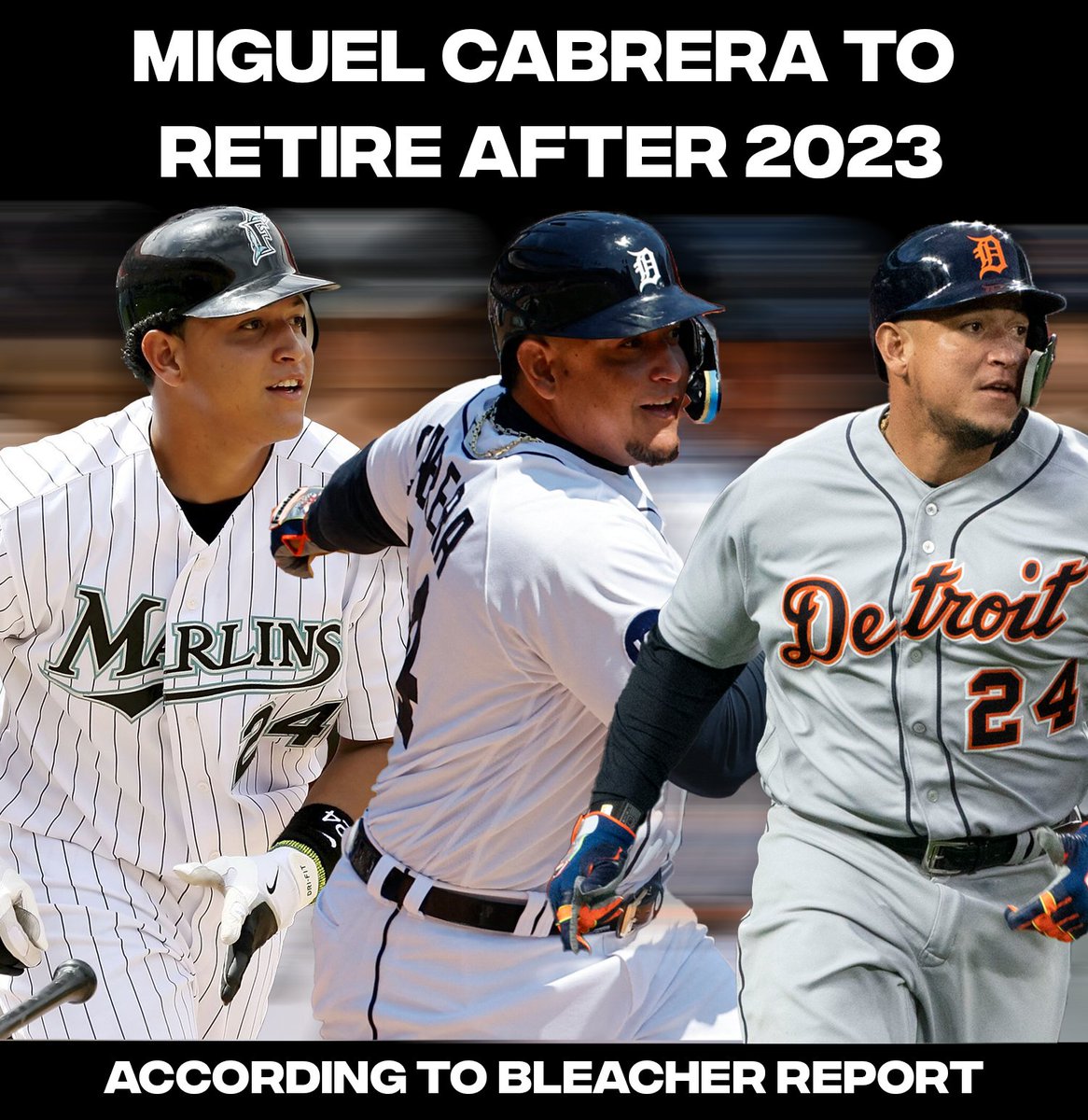 Another legend is set to retire after the 2023 season👑 Miguel Cabrera has 2 AL MVP's, as well as a World Series Ring from 2003. #betterthanyesterday