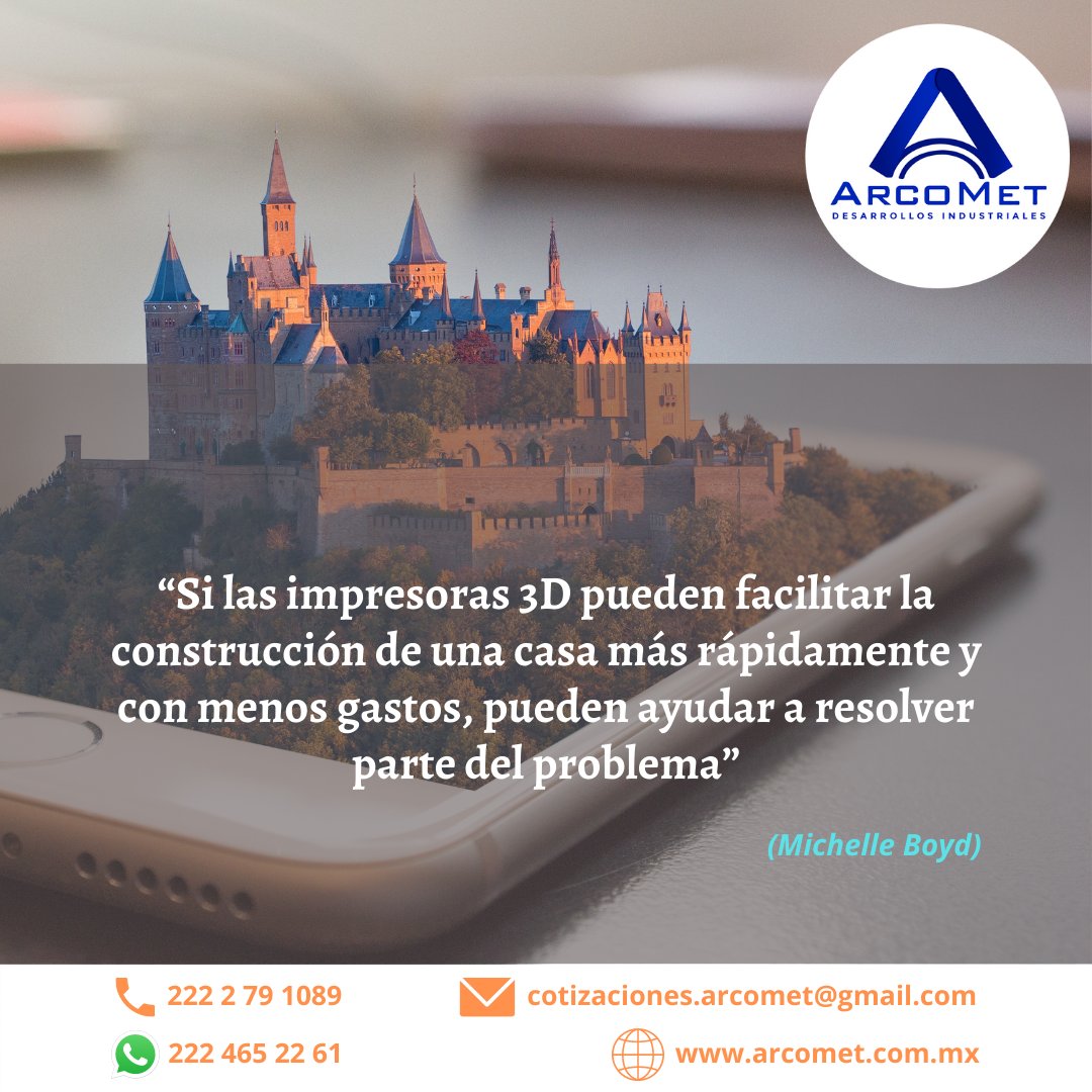 "Si las impresoras 3D pueden facilitar la construcción de una casa más rápidamente y con menos gastos, pueden ayudar a resolver parte del problema"    

 #construccion #3d #casa #hogar #ingenieria #arquitectura #Facil #cuidado #calidad #rapido #tiempo #ahorro #mexico #méxico