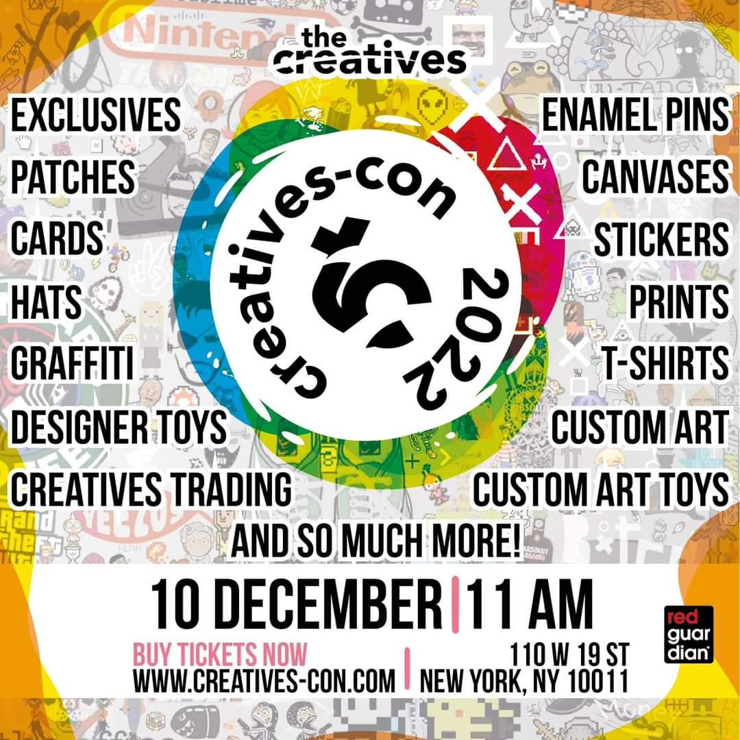 BrazenFlavas's tweet photo. 🗓️December 10th, 2022  ||  Saturday  ||  ⏰ 11am - 8pm
🏠110 W 19 St - New York, NY 10011

🎟️ TICKETS available at https://t.co/tKEXtAcBb7 or https://t.co/C5NKD4PGwV
📱QUESTIONS? DM, Comment, email info@Creatives-Con.com https://t.co/0ZO9hdxeXi