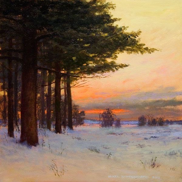 Michael Wintermantel. 
American painter of luminous scenes.   He has the perfect surname for these artworks.  It’s a stunning piece and it’s made me feel happy.