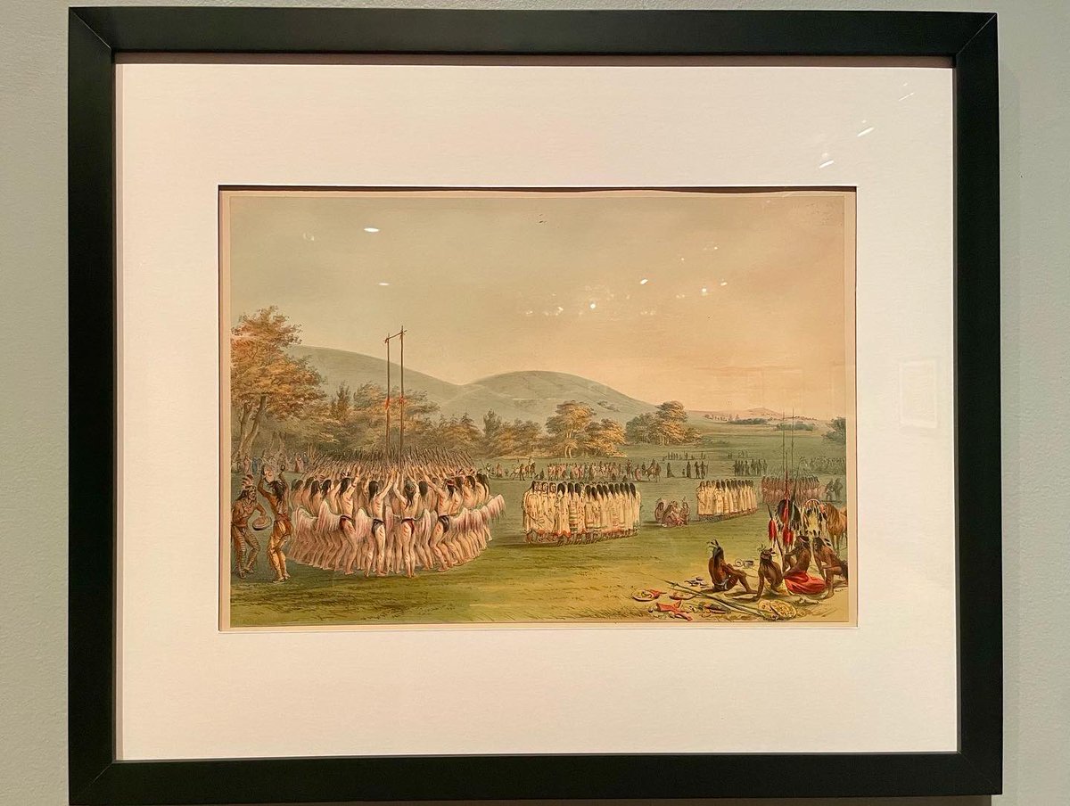 💫 Native Americans held many ceremonies. They spend the night singing, dancing, and supporting the players who will participate in ball-play, as the individuals’s status and recognition within the tribe will be shown. 

#nativeamericanheritagemonth #nativeamerican #museum #art