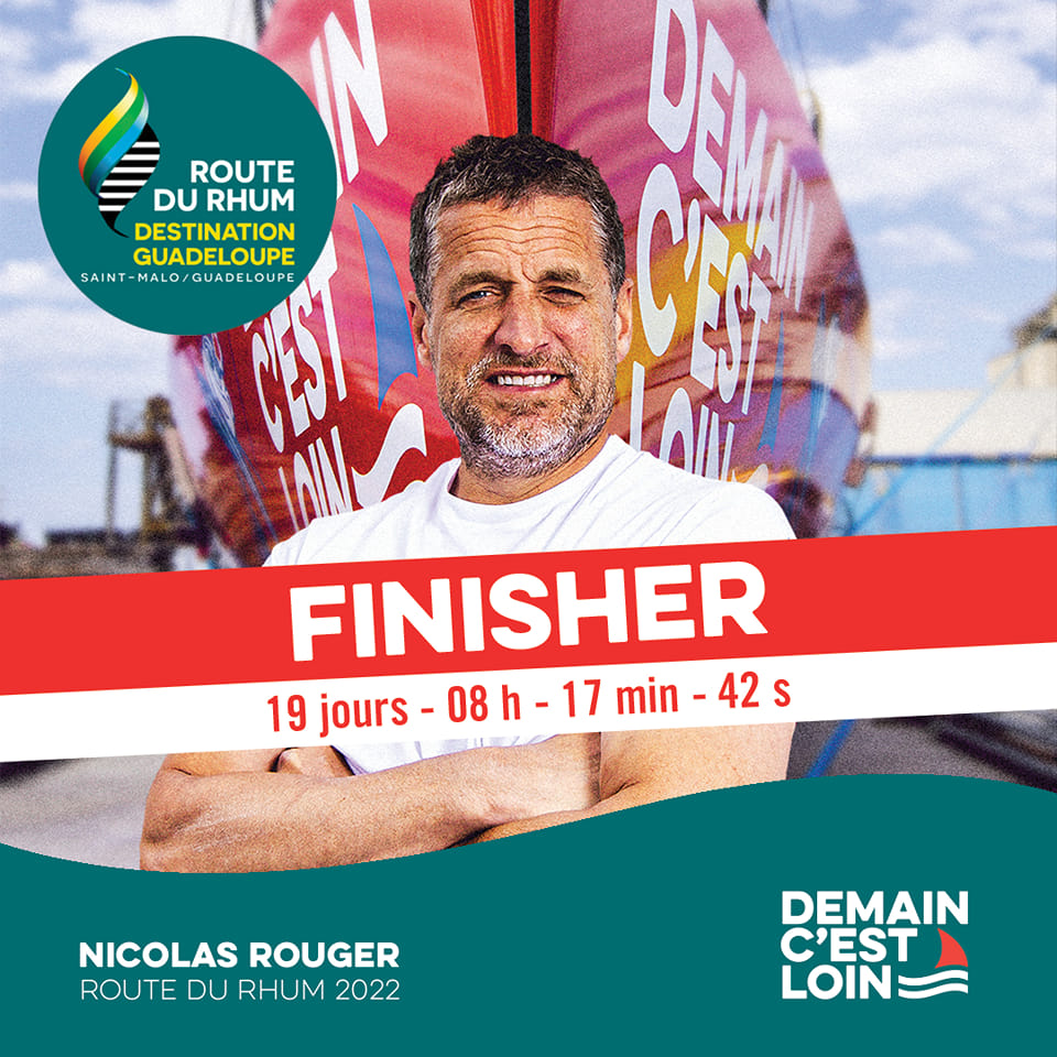 Completion of the #RouteduRhum for Nicolas Rouger on his boat Demain c'est Loin! A wonderful adventure, which fills the whole of the Jeanneau team with pride 👏⛵
We’re continuing to support this fine project as the next objective is a participation in the Vendée Globe 2024!