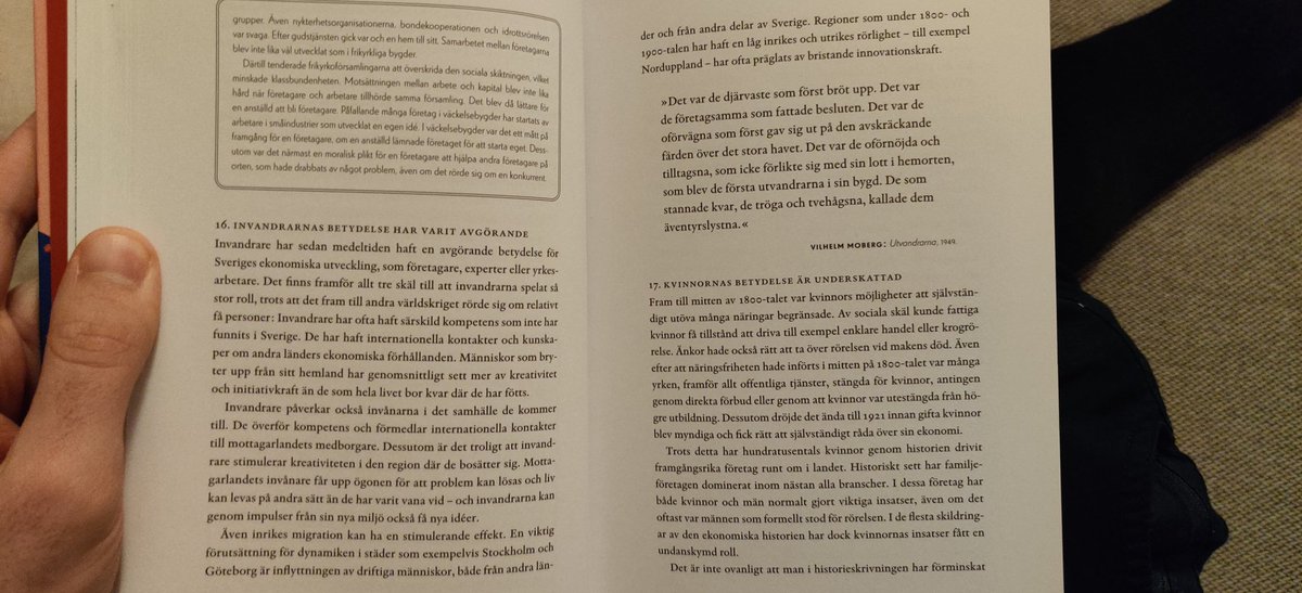 Läser näringslivshistorikern Anders Johnssons magnum opus "Besvärliga människor". Bland hans 20 teser/observationer om näringslivet förekommer dessa. Känns som det håller på att glömmas i dagens politik.