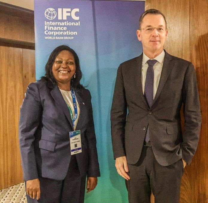 Thank you, Mary Wamae, Group Exec. Dir. <a href="/KeEquityBank/">Equity Bank Kenya</a> &amp; Amine Bouabid, Bank of Africa CEO, for good meetings today on the sidelines of #AFIS2022. It is always a pleasure catching up with <a href="/IFC_org/">IFC</a> clients to discuss our joint efforts to support #Africa’s private sector. #IFCImpact