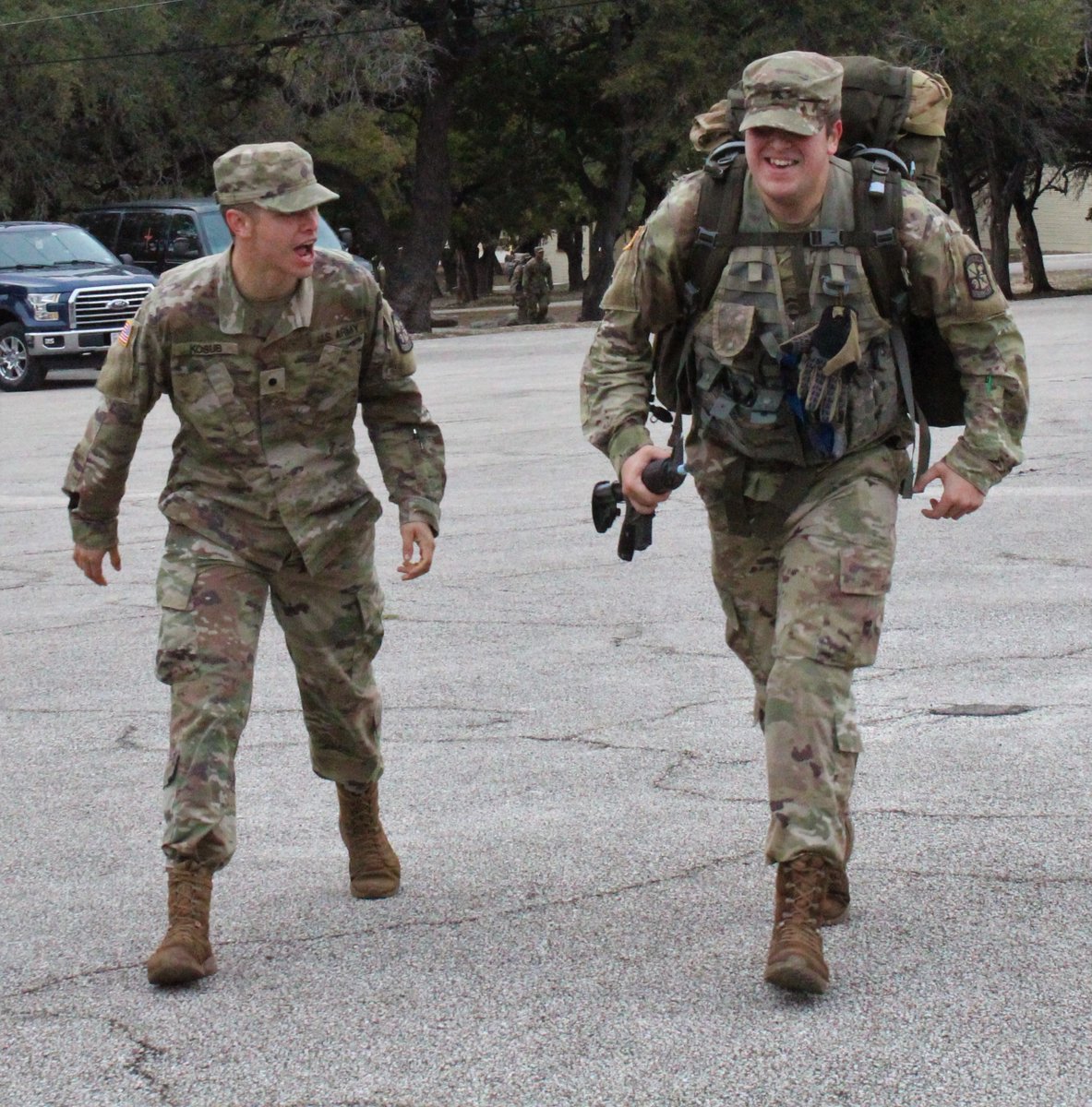 StateRotc's tweet image. #txst Cadets finished strong on the final day of the Fall FTX by completing a 6-mile ruck march. 

Carrying &amp;gt;35lbs, Bobcat Cadets proved both physical and mental fortitude making their Families, Bobcat Battalion and @5thBrigadeROTC proud. 

Great Job Bobcats!