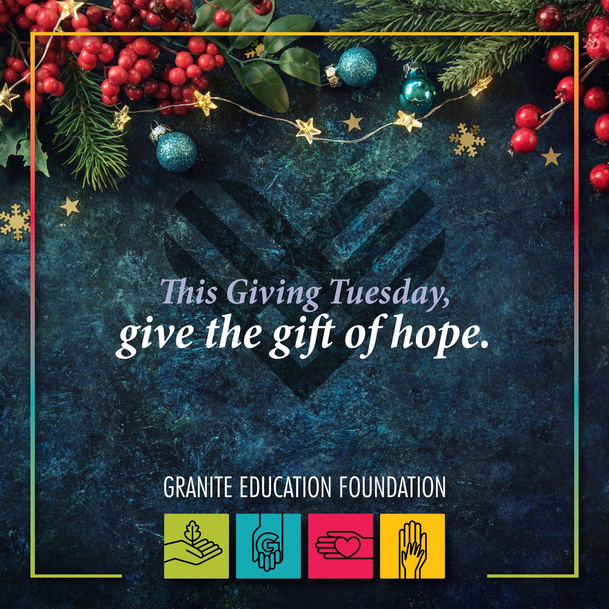 Today is Giving Tuesday, we hope you’ll consider giving a gift that will offer HOPE to the most vulnerable—the most hopeless— children and families right here in our own community. Visit granitekids.org to donate now. More than ever, your gift will offer hope.