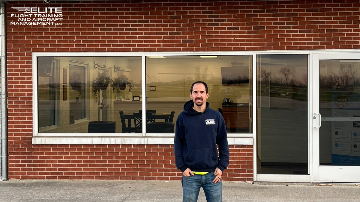 EliteFlightTr's tweet photo. A shout out is in order for Stephen Harwerth!  You may have seen him around IKK as he currently works line service for the airport.  Stephen recently started training to become a CFI.  While his long tern goals are still being mapped out, we're happy to have him on board with us! https://t.co/MDxNw8GgYA