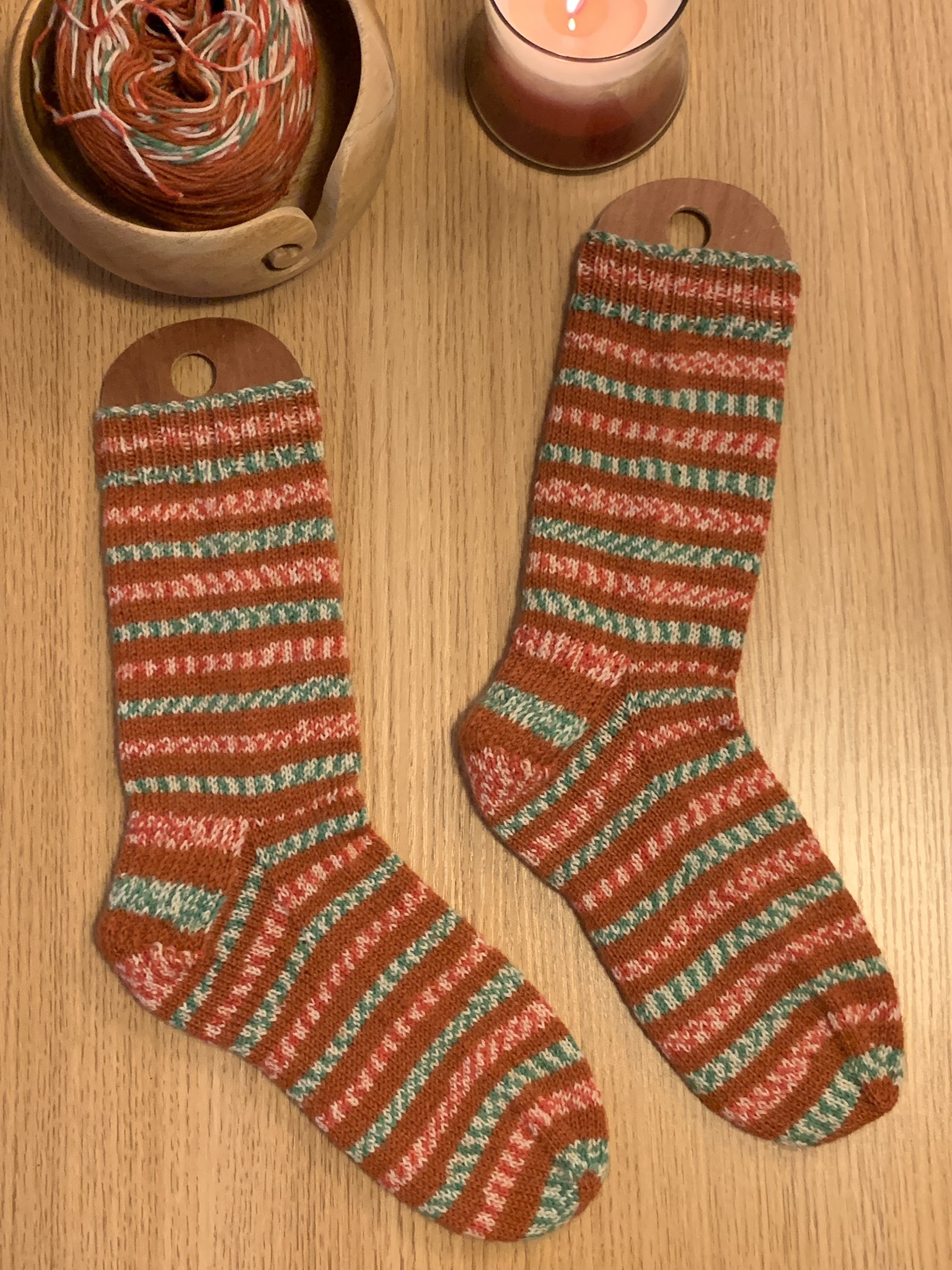 Penberth Yarns on Twitter "Finished my West Yorkshire Spinners Christmas Gingerbread socks, can