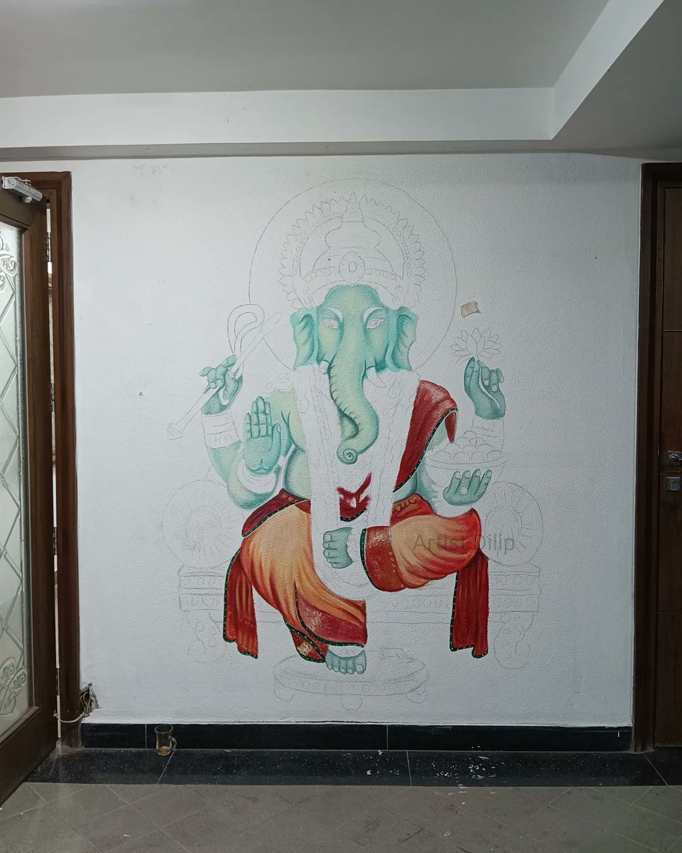 BeAnArtist1's tweet photo. Ganesha Wall Art 🎨 https://t.co/6GQYDgVgXI