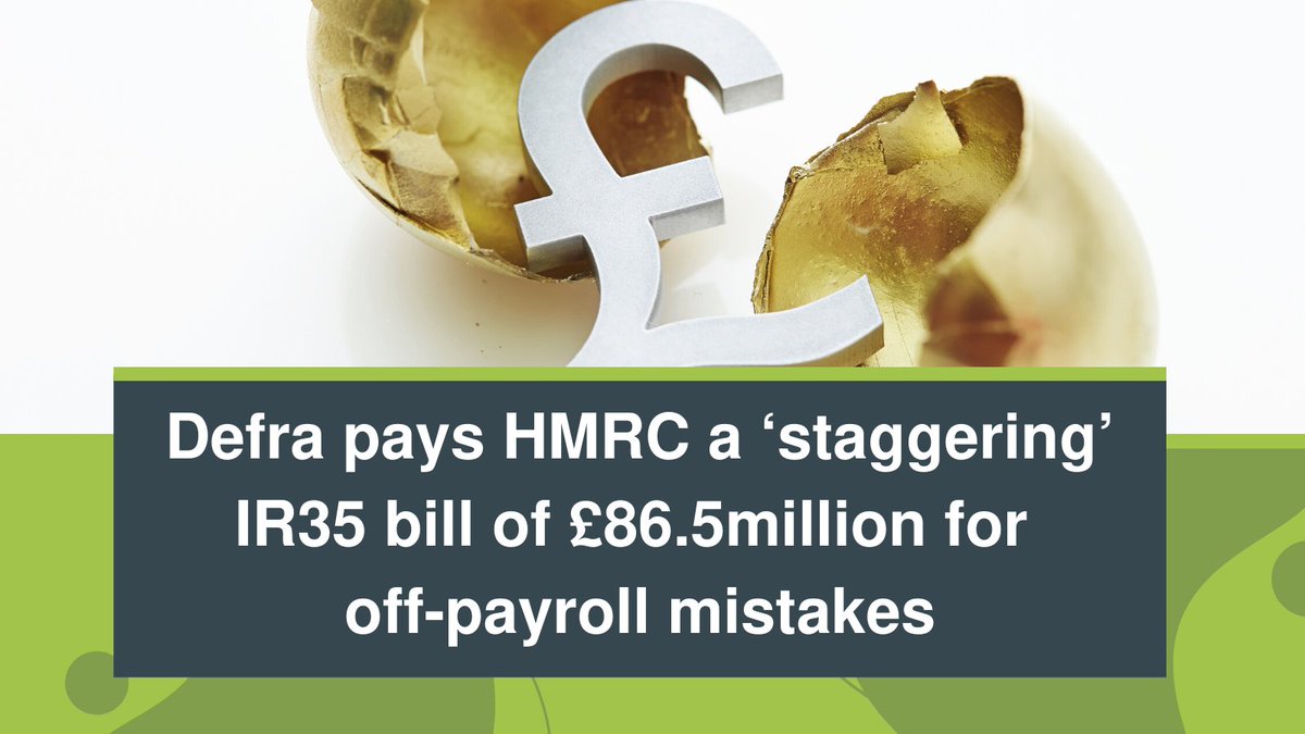 itcontracting's tweet photo. Defra has had to pay HMRC an additional £23million for getting IR35 wrong, taking its total liability for off-payroll errors to a swingeing £86.5million. Read more: https://t.co/55zlSnlSCd

@BauerCottrell @CWCWCWC1 and @seeleyharris comment.

#ir35 #contractors #hmrc https://t.co/iBOiV1xkLd