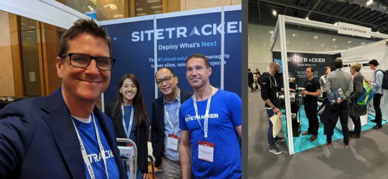 SitetrackerInc's tweet photo. It's been a busy few days for team Sitetracker at the London EV Show and TowerXchange Asia! #telecom #ev #backinperson https://t.co/dTCwp6zAVN