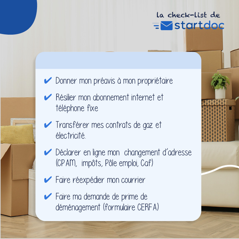 startdocfr's tweet image. Comment préparer son déménagement?
Voici la check-list Startdoc de la semaine 🚀

➡️ Retrouvez tous nos modèles de lettre : ow.ly/qfxk50LJPJC