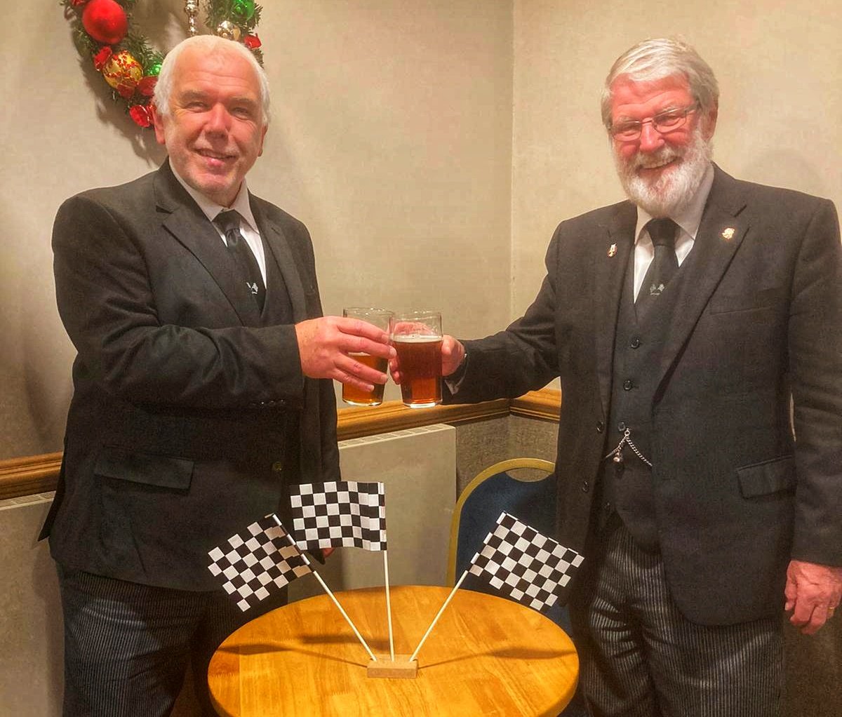 The Chequered Flag (@chequerflag) on Twitter photo New driver installed at the wheel and sharing a victory pint with PPGM Mike Wilks after the first round of our year. There were crowded grandstands as WBro Ian MacGrain put the pedal to the metal and tried out a new pit crew. <a href="/HantsMasonNE/">Hants Masons NE</a> <a href="/HantsMason/">Hants & IoW Masons</a> New driver installed at the wheel and sharing a victory pint with PPGM Mike Wilks after the first round of our year. There were crowded grandstands as WBro Ian MacGrain put the pedal to the metal and tried out a new pit crew. <a href="/HantsMasonNE/">Hants Masons NE</a> <a href="/HantsMason/">Hants & IoW Masons</a>