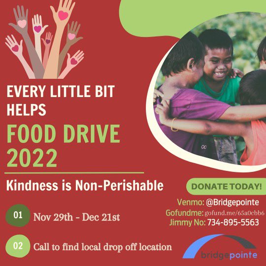 JamesMR7777's tweet photo. TODAY: We are launching our fundraiser to help put food on the table this Christmas for 10 Detroit families in need. 

I am calling on all my friends and family to please help and support me in this. Doing the work is only made possible by YOU!

Venmo: @bridgepointe

Thank you! https://t.co/MPezbE9WiQ