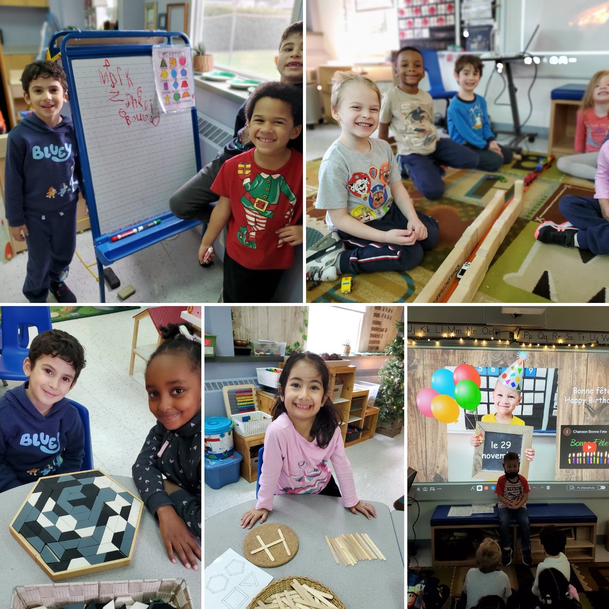 mmevanneste's tweet image. What a great day in Kindergarten today: literacy, innovation, problem solving, collaboration and a birthday! @StRitaOCSB #ocsbDeepLearning #ocsbJoy