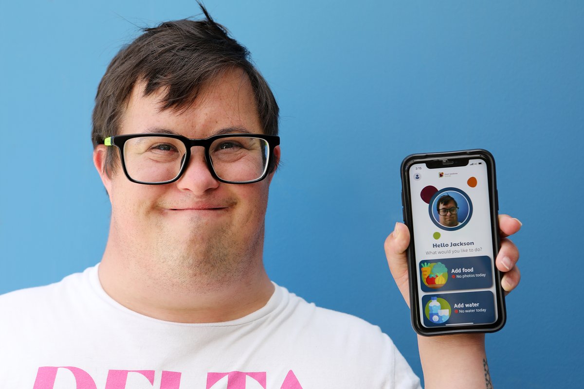DownSyndromeAu's tweet photo. We're so excited to share our new health app!

The Down Syndrome Good Health App helps you to:
 
🍎Keep a record of your meals
💧Keep a record of how much you drink
💪Keep a record of your exercise 
😀Keep a record of how you feel.

Download here: https://t.co/zyWD5xJhoK https://t.co/d7YefWlluw